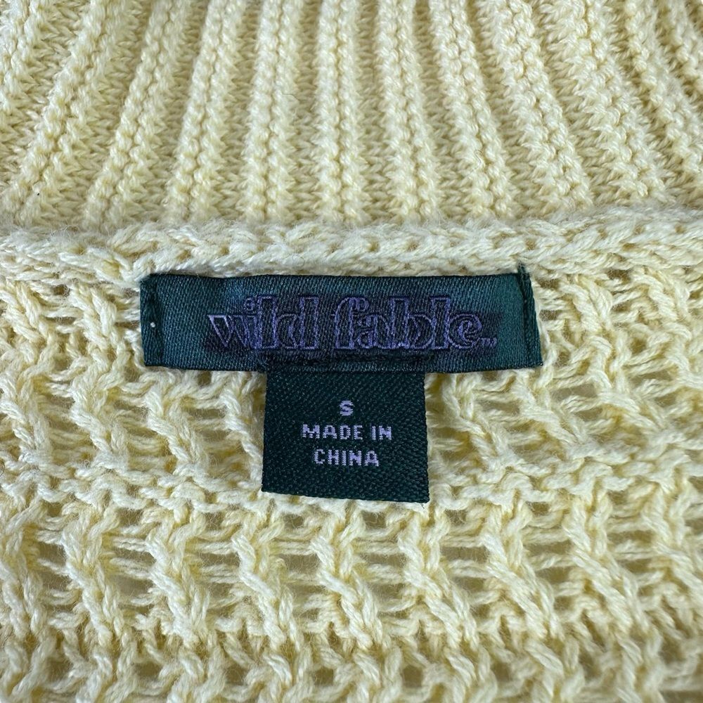 Wild Fable Butter Yellow Knit Open Front Oversized Cardigan, Small - Picture 9 of 12